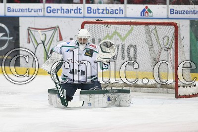 -80- Andreas Mechel (Torwart Bietigheim Steelers), im Spiel der DEL 2 - Rote Teufel EC Bad Nauheim gegen Bietigheim Steelers - Foto &copy; A. Chuc