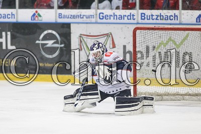 -3- Nemec Matthias (Torwart SC Riessersee), im Spiel der DEL 2 - Rote Teufel EC Bad Nauheim gegen SC Riessersee