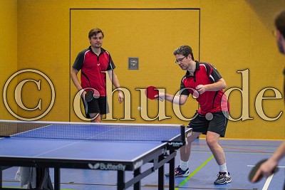 Christian Maa&szlig; (links) zusammen mit Thomas Schmitter (rechts), Bezirksoberliga - TTC Assenheim 1951 gegen TTC 1972 Horbach, Niddatal - OT Assenheim, Sporthalle Geschwister-Scholl Schule, 09.03.19