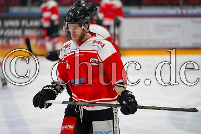 -2- Mike Dalhuisen (-A- EC Bad Nauheim), im Spiel 2 der DEL 2 Playoffs / Viertelfinale - EC Bad Nauheim gegen Ravensburg Towerstars, Bad Nauheim, Colonel-Knight-Stadion, 17.03.19