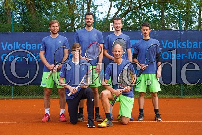 oben: Jan Michalek, Nico Wagner, Fabian Schaub, Tino K&ouml;nig;unten: Jan Hendrik Pl&uuml;er, Michael Schaub, Tennis Herren Ober-M&ouml;rler TC, Gruppenliga, Ober-M&ouml;rlen, Tennisclub Ober-M&ouml;rlen, 12.05.19