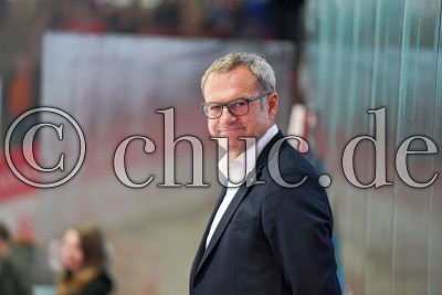 Andreas Brockmann (Trainer EV Landshut), im Vorbereitungsspiel zur DEL 2 Saison - EC Bad Nauheim gegen EV Landshut, Bad Nauheim, Colonel-Knight-Stadion, 08.09.19