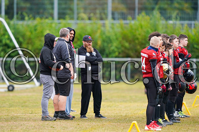 , American Football U16 Game Day - Wetterau Bulls gegen Gie&szlig;en Golden Dragons, W&ouml;lfersheim - OT S&ouml;del, Sportplatz S&ouml;del, 27.09.20