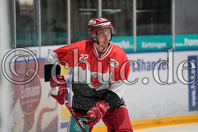 -22- Tomas Schmidt (EC Bad Nauheim) - K&uuml;nze Textildruck, DEL 2 - EC Bad Nauheim gegen EV Landshut, Bad Nauheim, Colonel-Knight-Stadion, 08.12.20