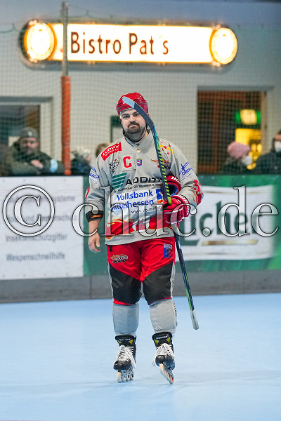 -57- Marcel Patejdl (-C- IVA Rhein-Main Patriots), ISHD Inlineskaterhockey 1. Bundesliga - Rhein-Main Patriots gegen HC K&ouml;ln-West Rheinos, Niddatal OT Assenheim, Skaterhockeyhalle Assenheim, 12.03.2022