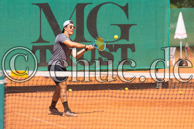 -25- Fabian Herrmann (EC Bad Nauheim), Tennisturnier EC Bad Nauheim - DEL 2, Bad Nauheim, Tennisclub Rot-Wei&szlig; Bad Nauheum, 14.08.22