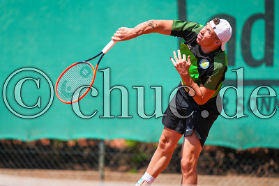 Niklas Schell (TC Bad Vilbel), Tennis Herren 2. Bundesliga S&uuml;d - TC Bad Vilbel gegen TC Augsburg Siebentisch, Bad Vilbel, Tennisclub Bad Vilbel, 07.07.23