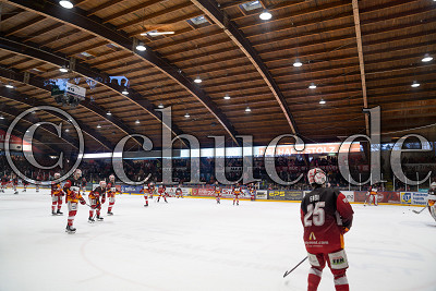 Neue LCD-Leinwand im Colonel-Knight-Stadion, DEL 2 - EC Bad Nauheim gegen EV Landshut, Bad Nauheim, Colonel-Knight-Stadion, 03.03.24