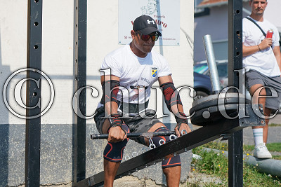 Mustafa Salem bei Lever Deadlift, 2. Strongman Wettkampf in Nieder-W&ouml;llstadt, Nieder W&ouml;llstadt, Burgweg, 31.08.24