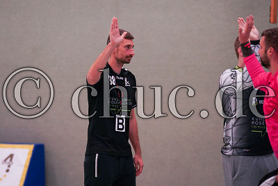 George Cadar (Trainer TG Friedberg), Bezirksoberliga Gie&szlig;en - TG Friedberg gegen HSG Dutenhofen/M&uuml;nchholzhausen III, Friedberg, Halle am Seebach, 27.09.25