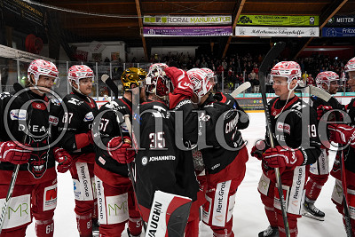 Der ECN bejubelt den Sieg, DEL 2 - EC Bad Nauheim gegen Blue Devils Weiden, Bad Nauheim, Colonel-Knight-Stadion, 20.09.26